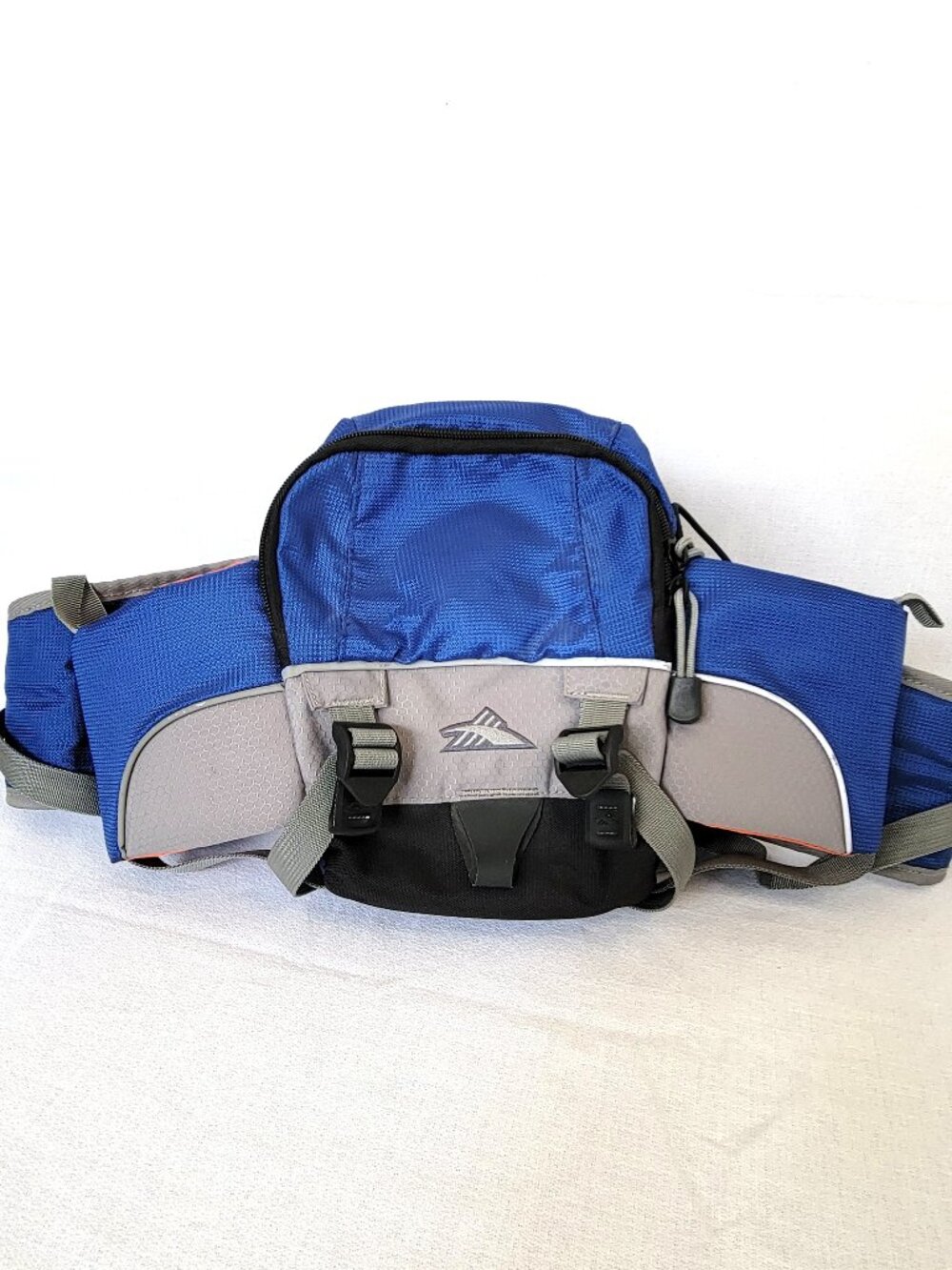 High Sierra Lumbar Pack - Blue & Gray Hiking Waist Bag with Water Bottle Holders